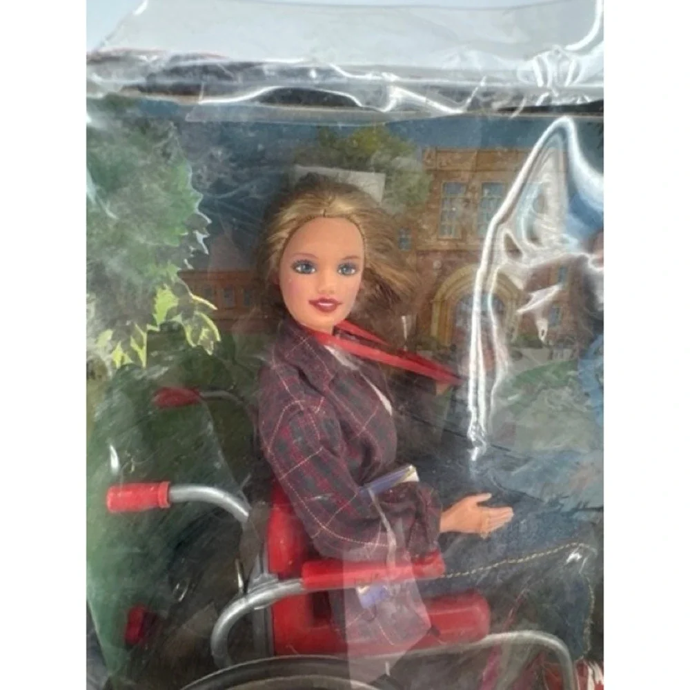 Vintage NEW Mattel Becky Friend Barbie School Photographer Doll 1998 Wheelchair